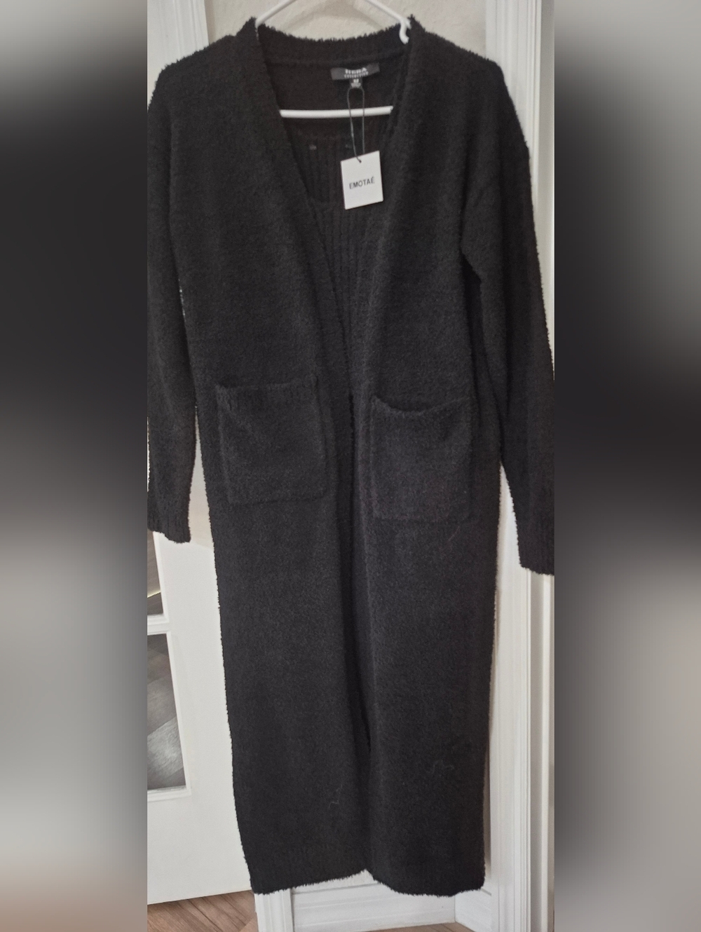 Zara- Black Textured Very Soft Top With Open Cardigan Set NWT!